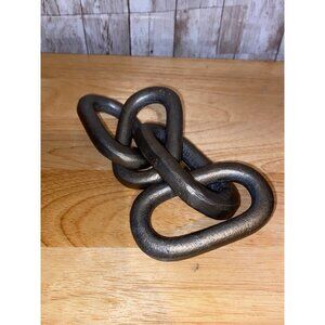 Decorative 12" Tabletop Heavy Metal 4 Link Chain Home Decor Loop